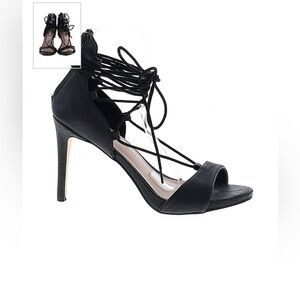 Black lace up heels